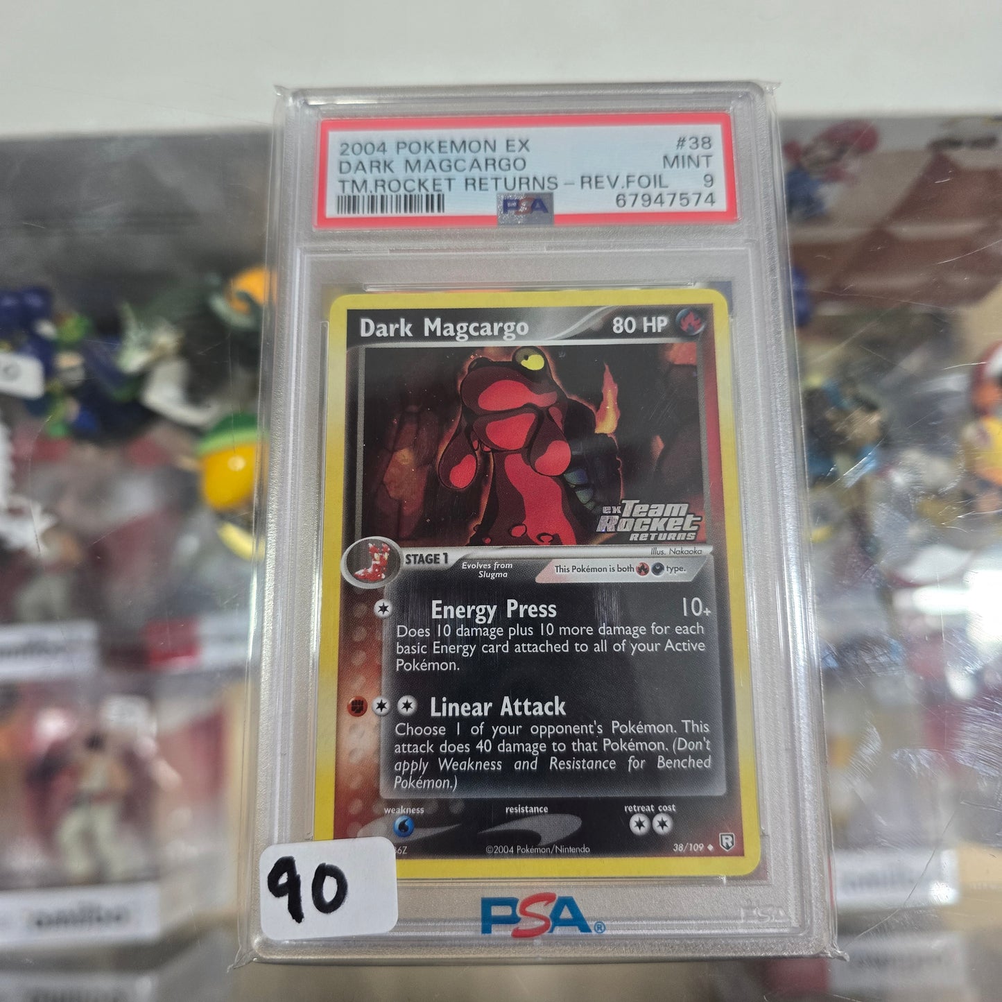 Dark Magcargo Team Rocket Returns (Reverse Holo) (PSA 9)
