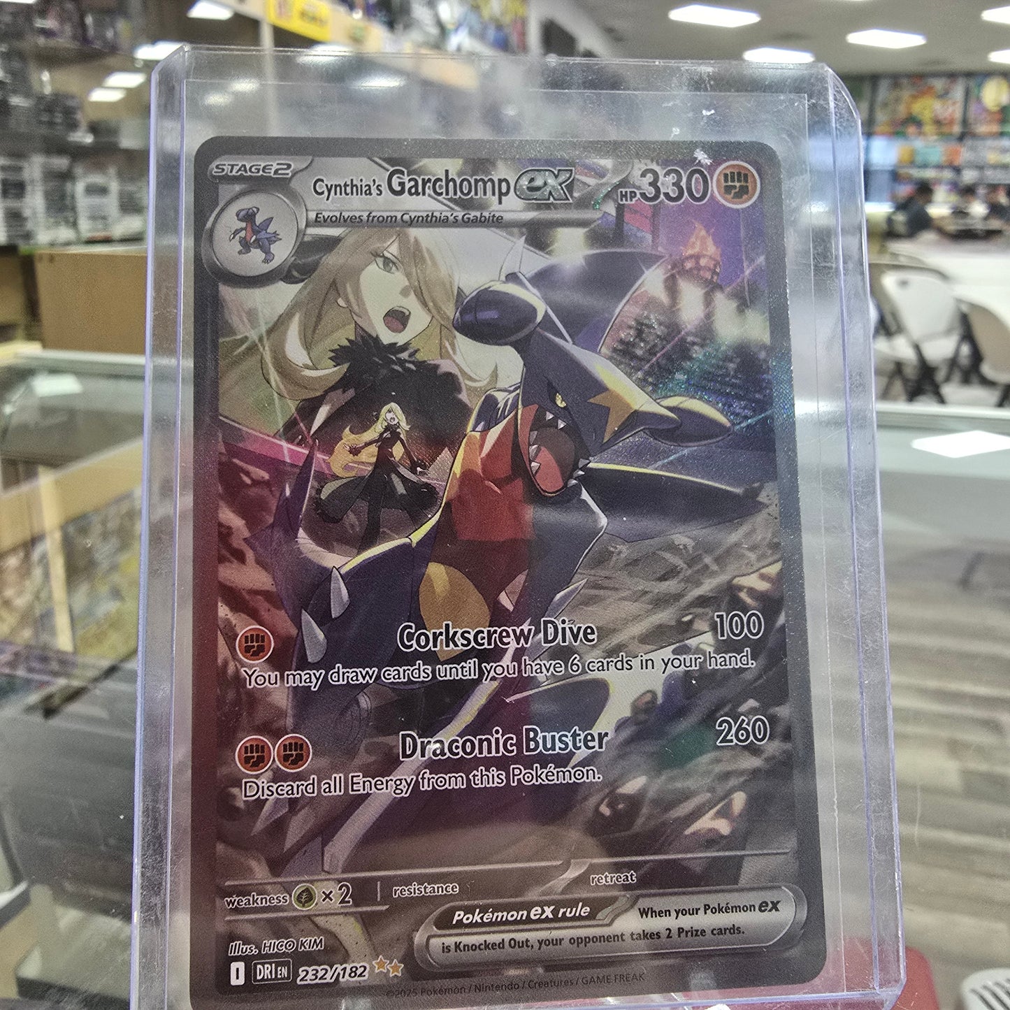 Cynthia's Garchomp ex - 232/182 - SV10: Destined Rivals (NM)