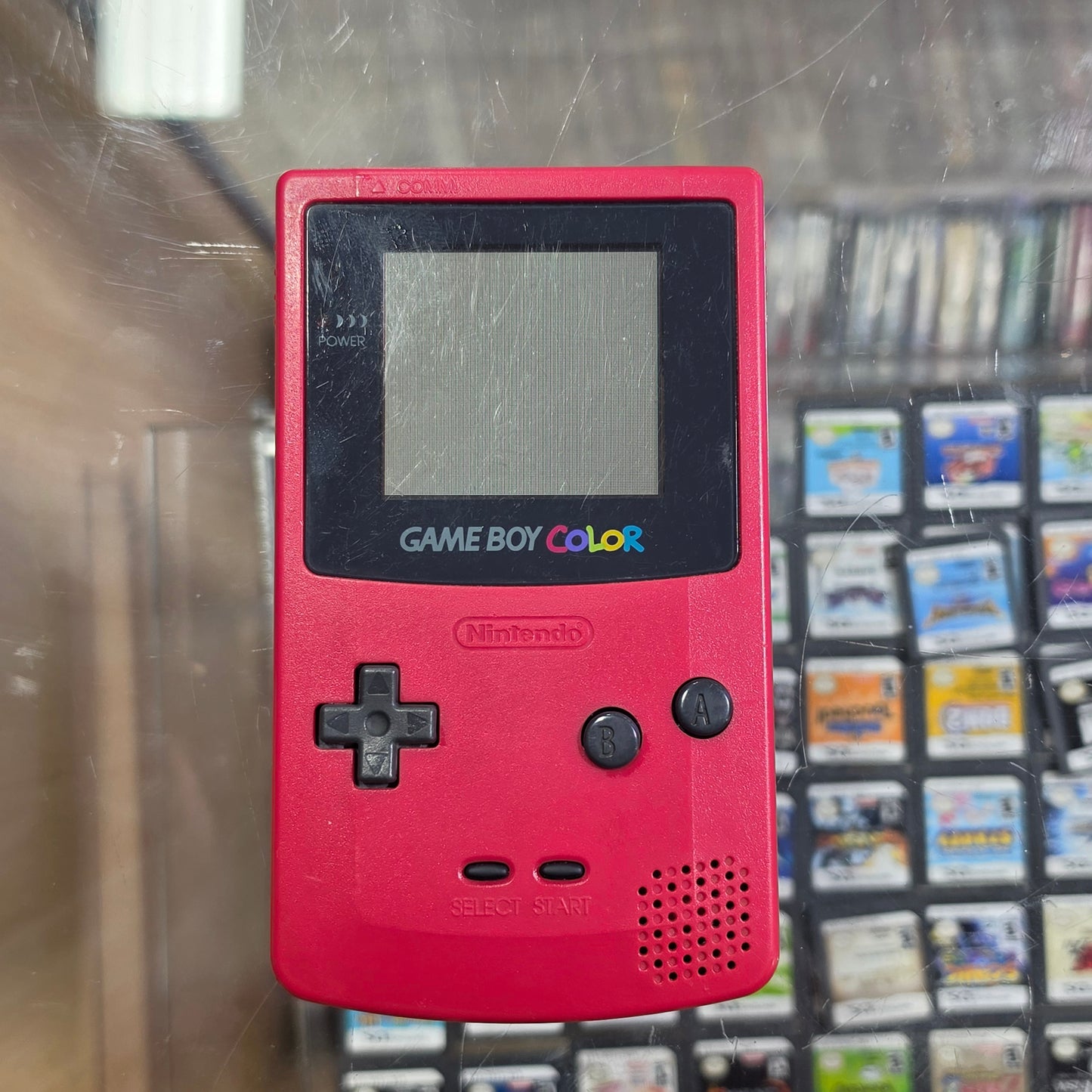 Red Nintendo Gameboy Color Handheld System (Quiet Speaker)