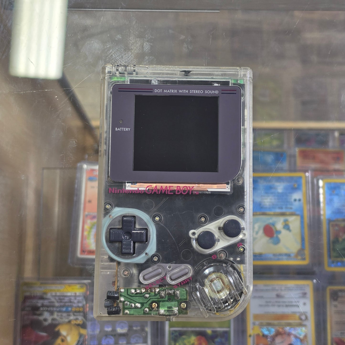 Custom Transparent Nintendo Gameboy Handheld System with Brighter Screen (Custom Shell)