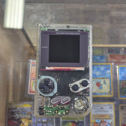 Custom Transparent Nintendo Gameboy Handheld System with Brighter Screen (Custom Shell)