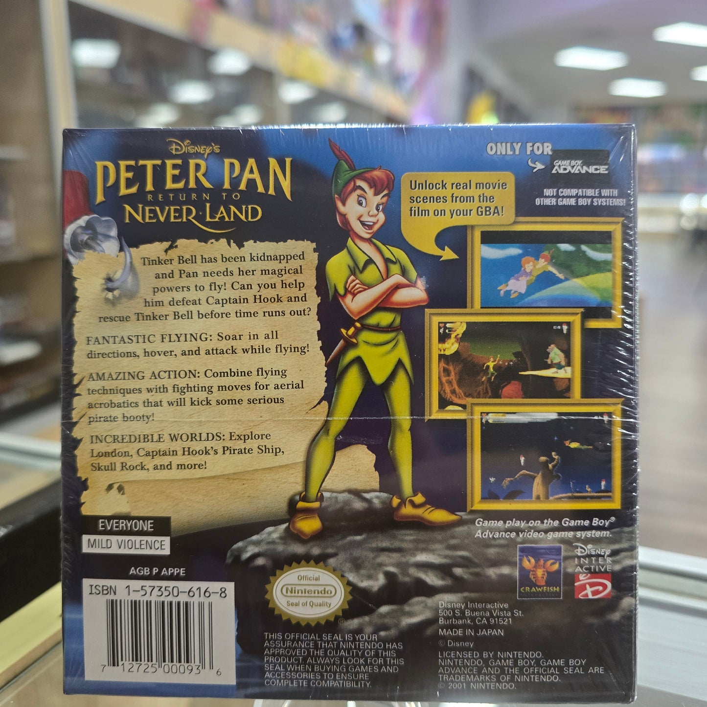Peter Pan: Return to Neverland Nintendo GameBoy Advance (SEALED)