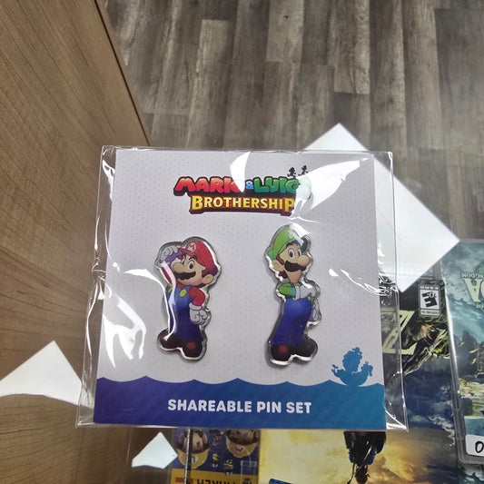 Mario and luigi Brothership Preorder Pins