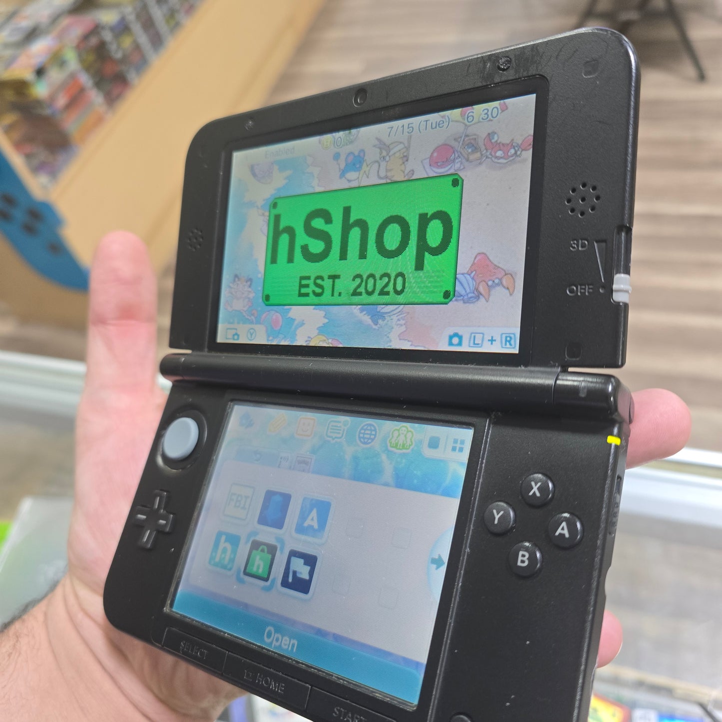 Nintendo 3DS LL Blue + Black Handheld System with Digital Games and Charger (Check Condition)