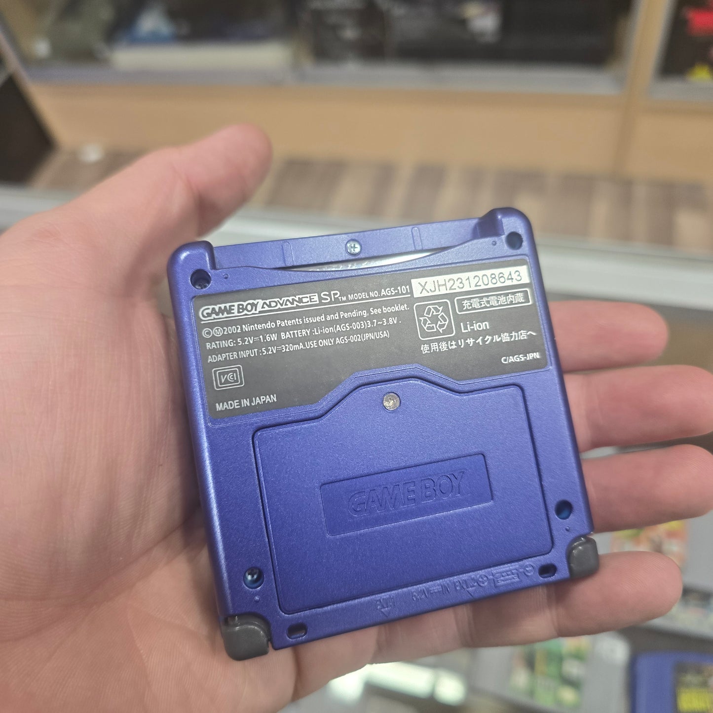 Custom Brighter Nintendo Gameboy Advance SP Handheld System with Charger (Kyogre)