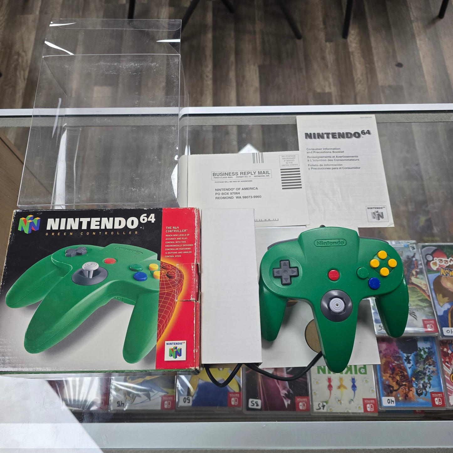 Green Nintendo 64 Controller Boxed with Inserts