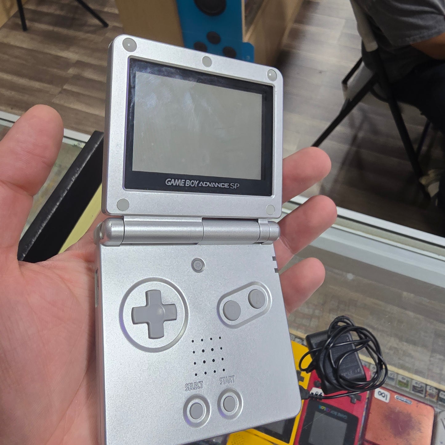 Silver Nintendo Gameboy Advance SP Handheld System with Charger