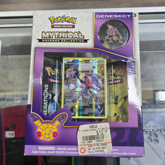 Genesect Mythical Pin Collection Generations Sealed Pokemon TCG 20th Anniversary