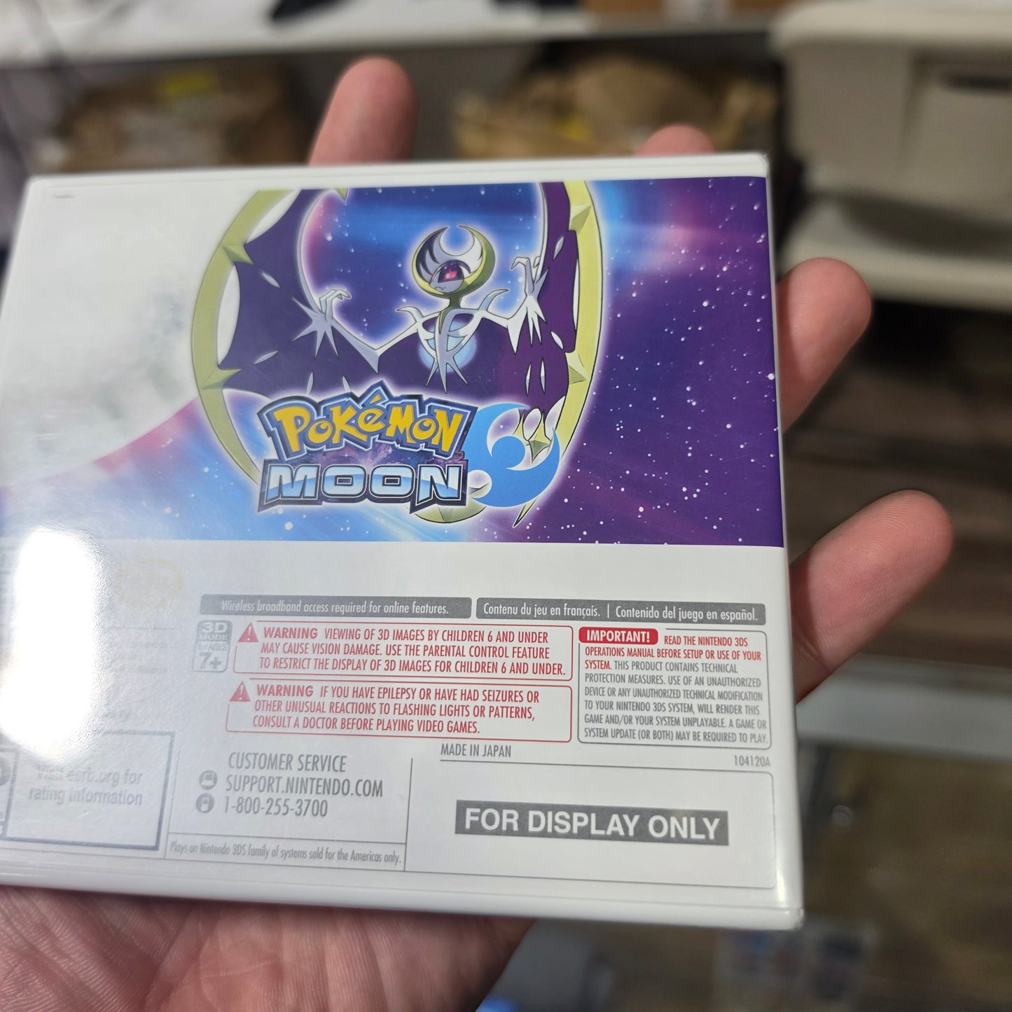 Pokemon Moon (Nintendo 3DS) Preorder Display Case Only (SEALED) (NO GAME)