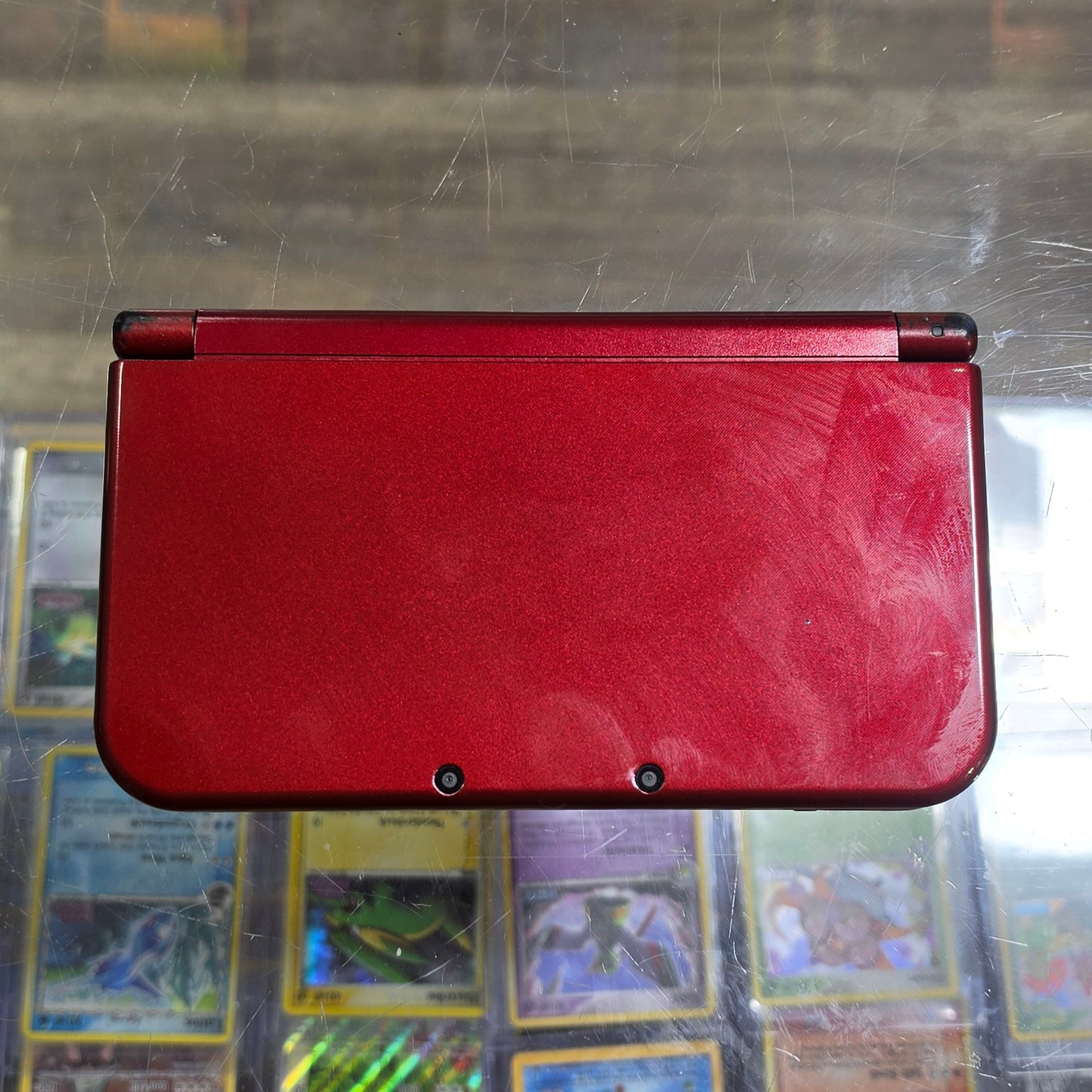 (249) Red New Nintendo 3DS XL Handheld System With Charger (Region Free)(JAPANESE TO US) (TOP AND BOTTOM IPS)