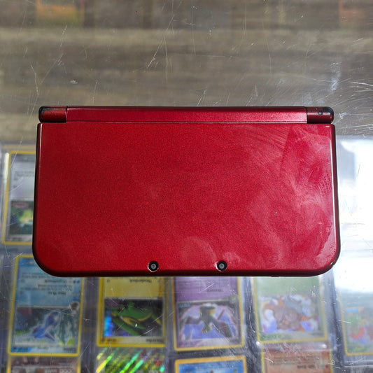(249) Red New Nintendo 3DS XL Handheld System With Charger (Region Free)(JAPANESE TO US) (TOP AND BOTTOM IPS)
