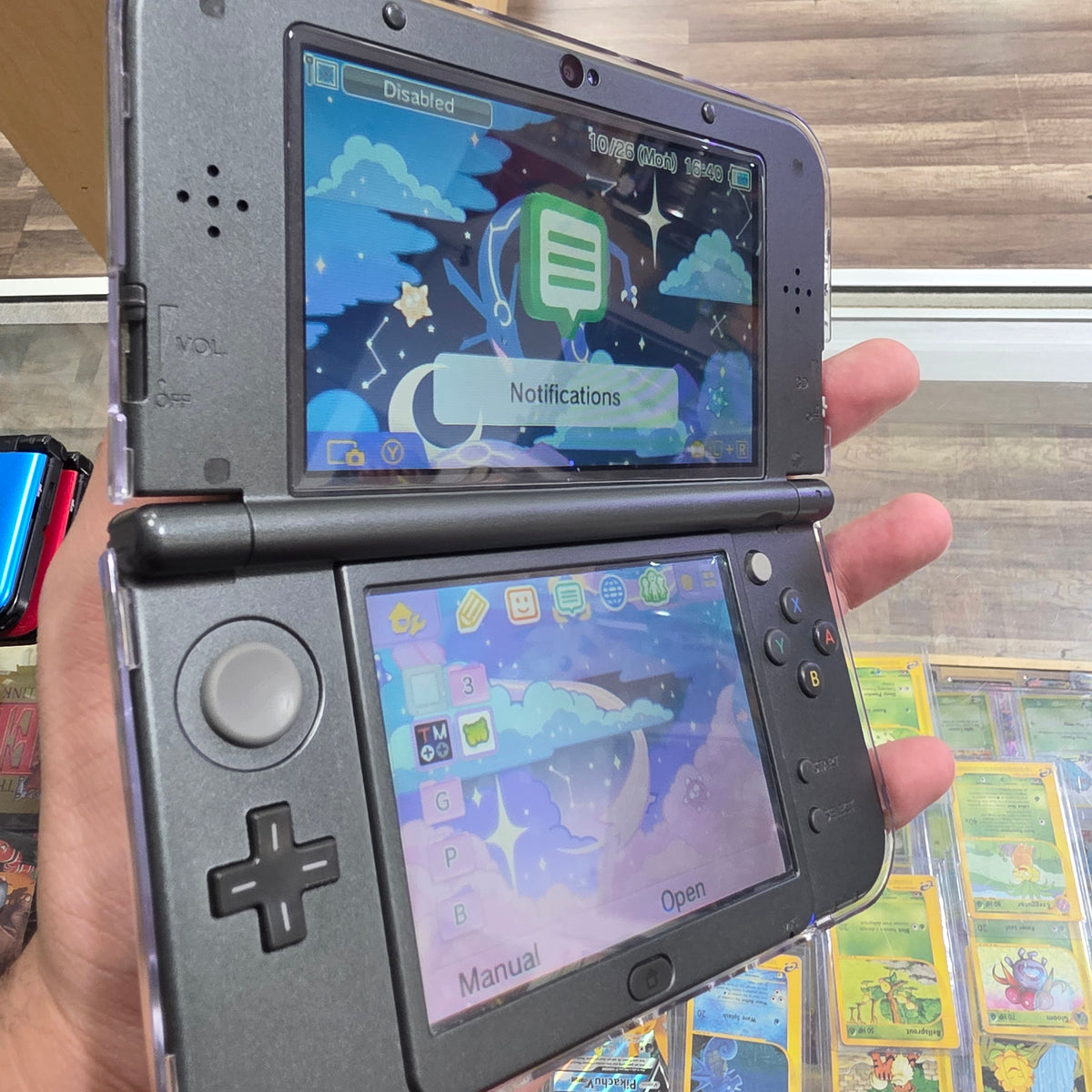 New Nintendo 3DS XL Handheld System (Black) w/ Charger (Region Free)(JAPANESE TO US) (TOP IPS) (CUSTOM SHELL)