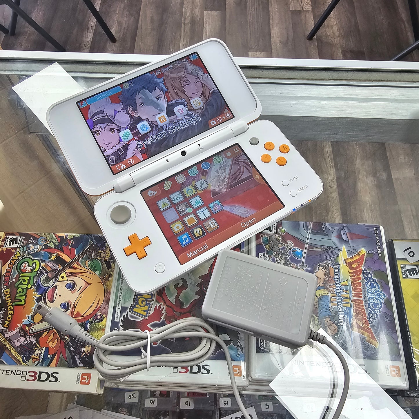 White "New" Nintendo 2DS XL System with Charger