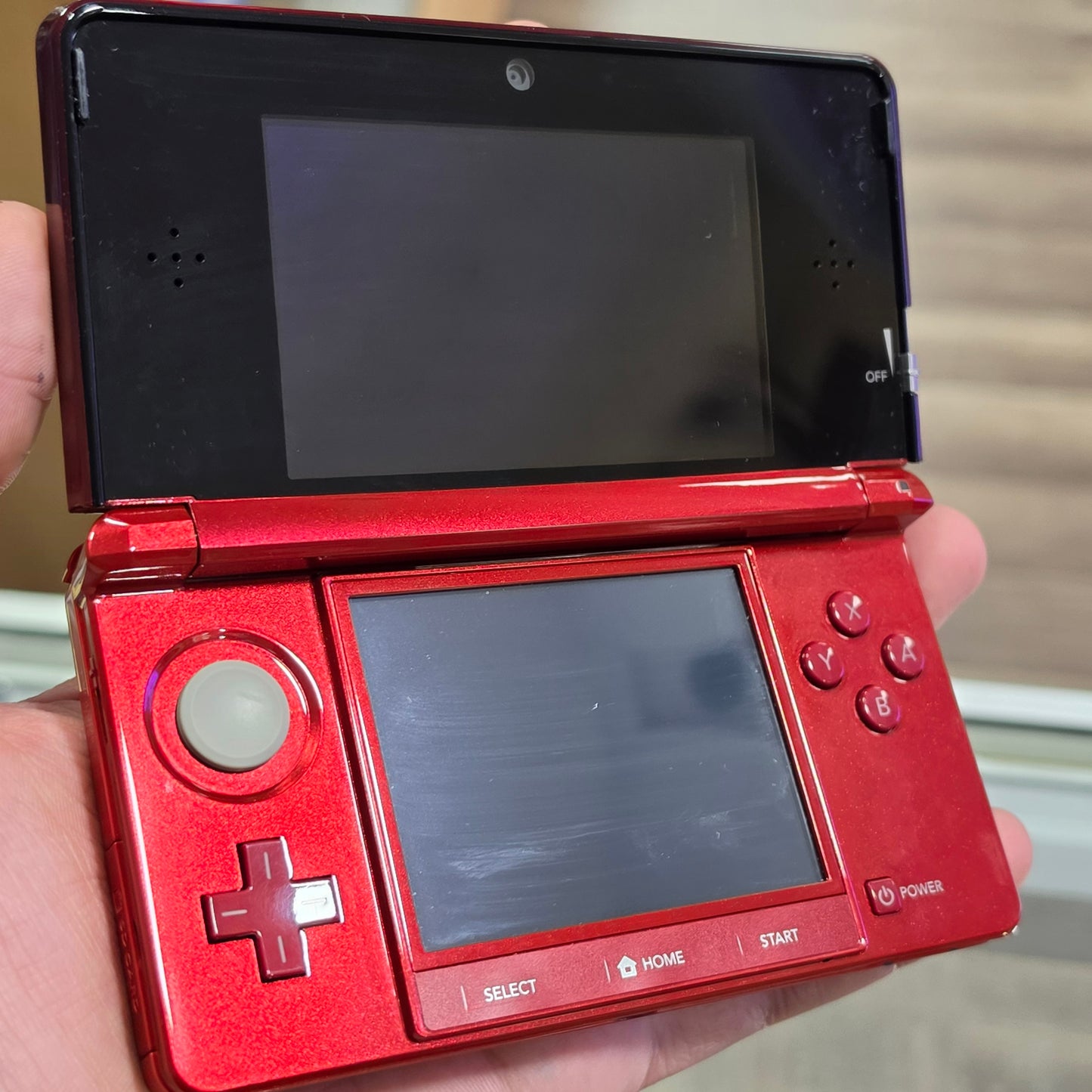 Red Nintendo 3DS Handheld System With Charger (Region Free)(JAPANESE TO US)