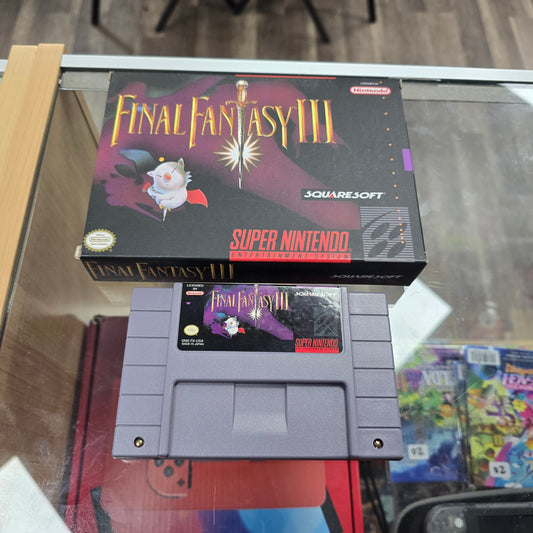 Final Fantasy III with "Reproduction CASE" Super Nintendo