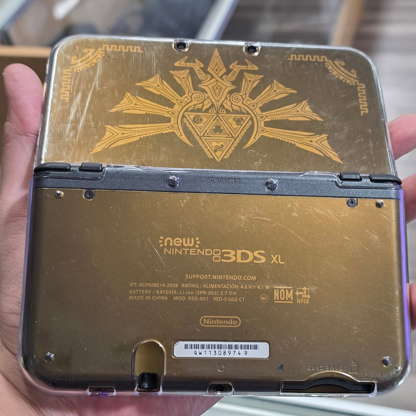 New Nintendo 3DS XL Hyrule Edition Handheld System with Charger (TOP IPS)