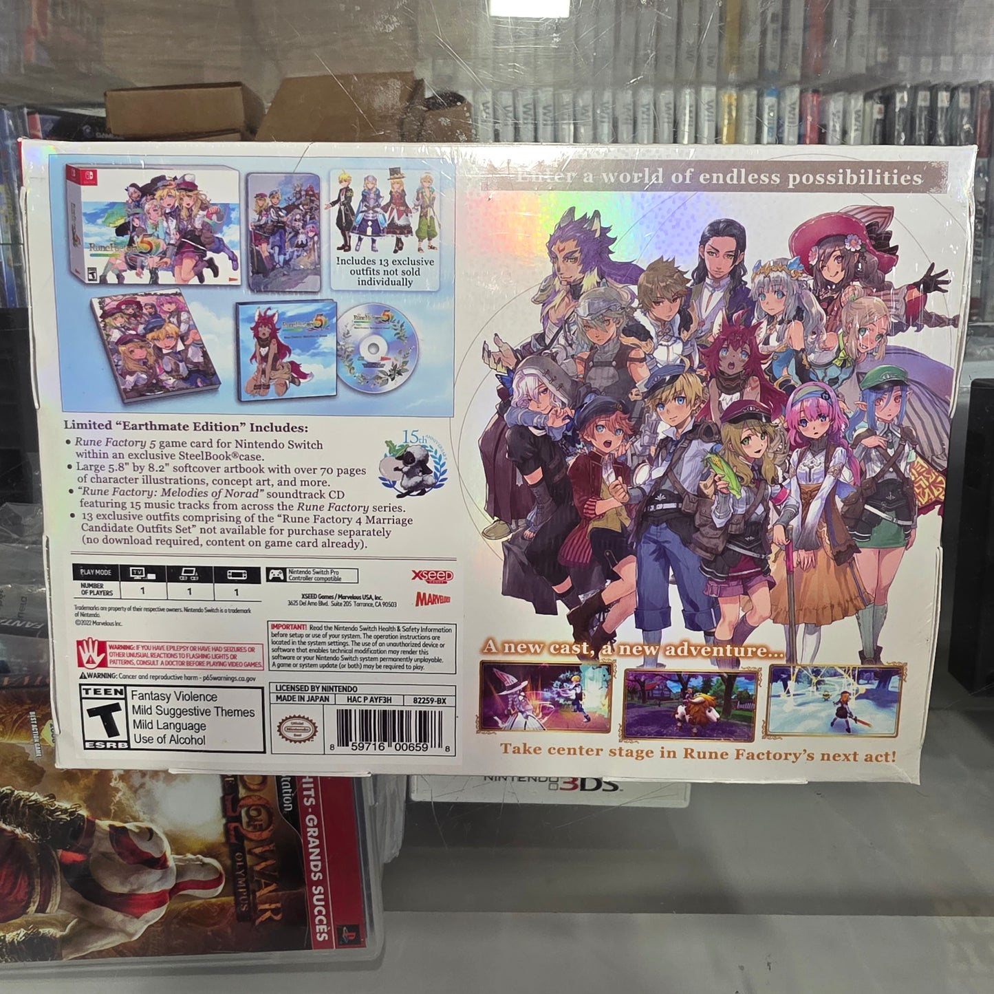 New Sealed Rune Factory 5 Earthmate Edition Nintendo Switch
