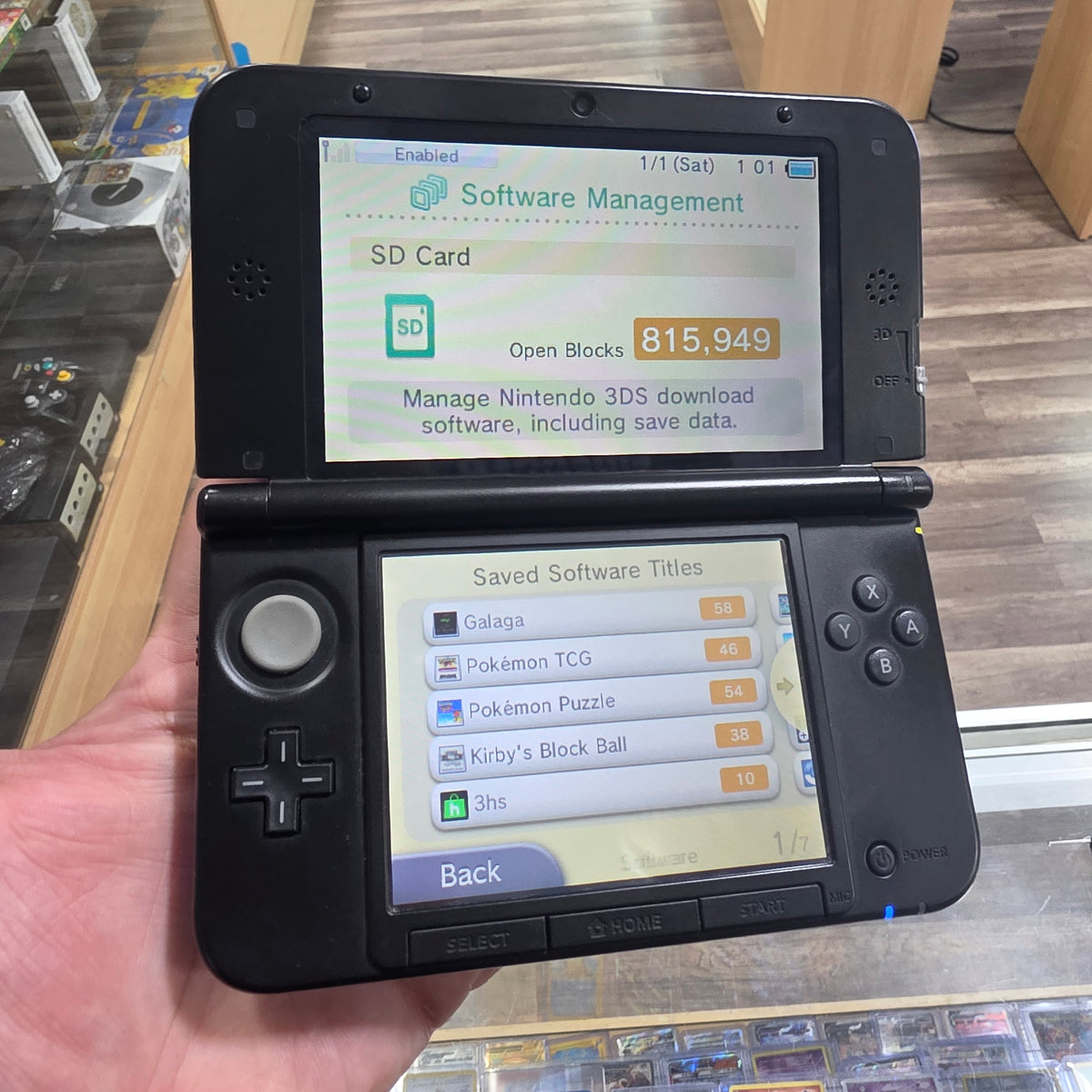 Blue Nintendo 3DS XL Handheld System With Charger (Digital Games) (US System)