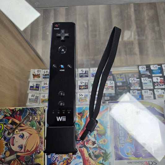 Black Nintendo Wii Controller with Wii Motion Plus adapter Nintendo Wii