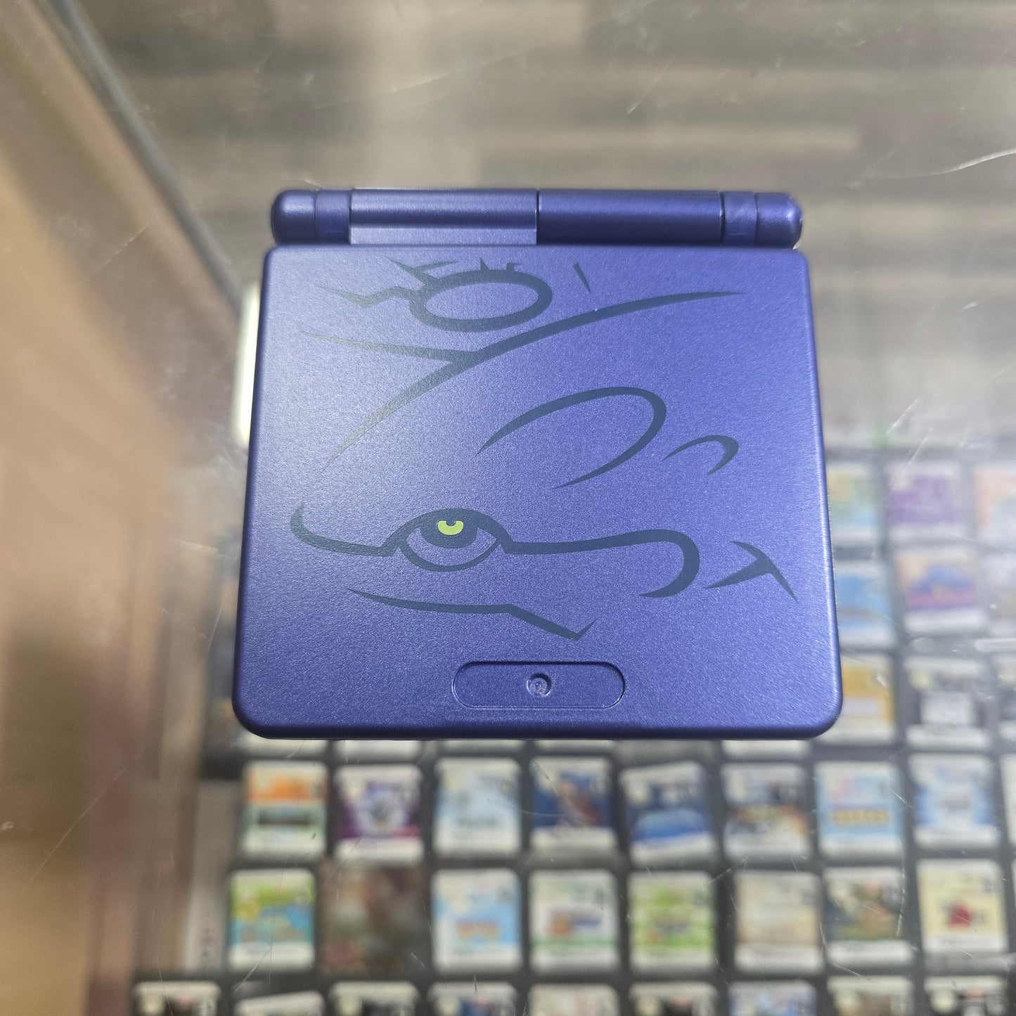 Custom Kyogre Nintendo Gameboy Advance SP Handheld with Charger (Has Brighter Screen) (Very Low Sound)