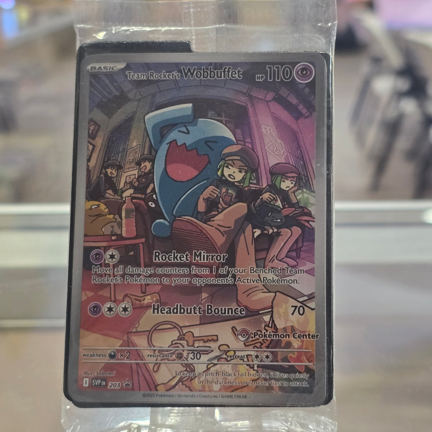 Team Rocket's Wobbuffet (Pokemon Center Exclusive) - SV: Scarlet & Violet Promo Cards (SEALED)