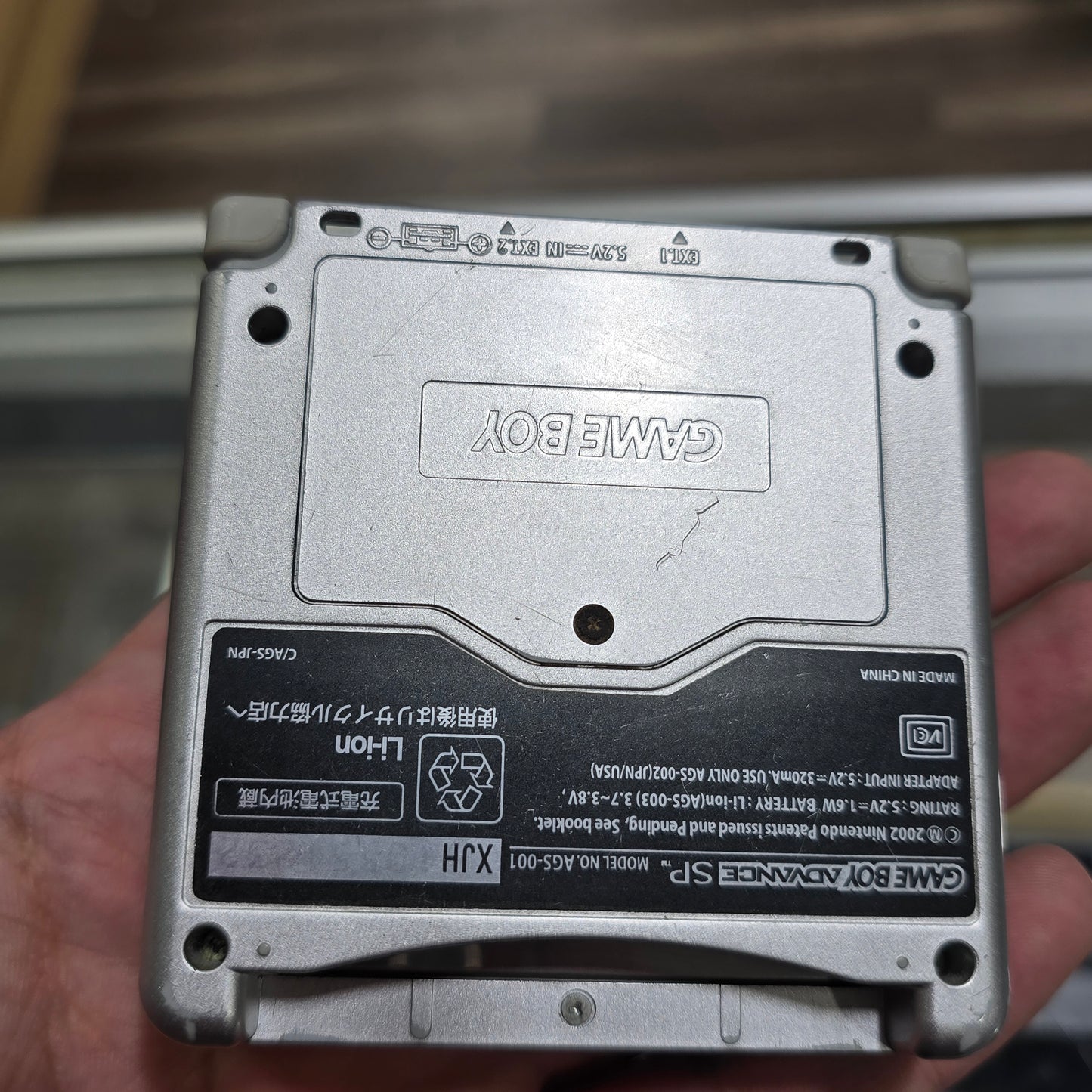 Silver Nintendo Gameboy Advance SP Handheld with Charger