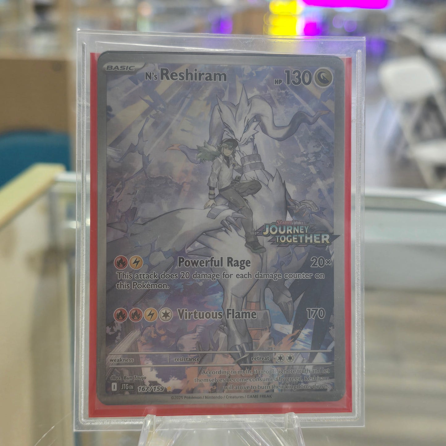 N's Reshiram - 167/159 (Journey Together Stamped) (NM/Sealed Promo)