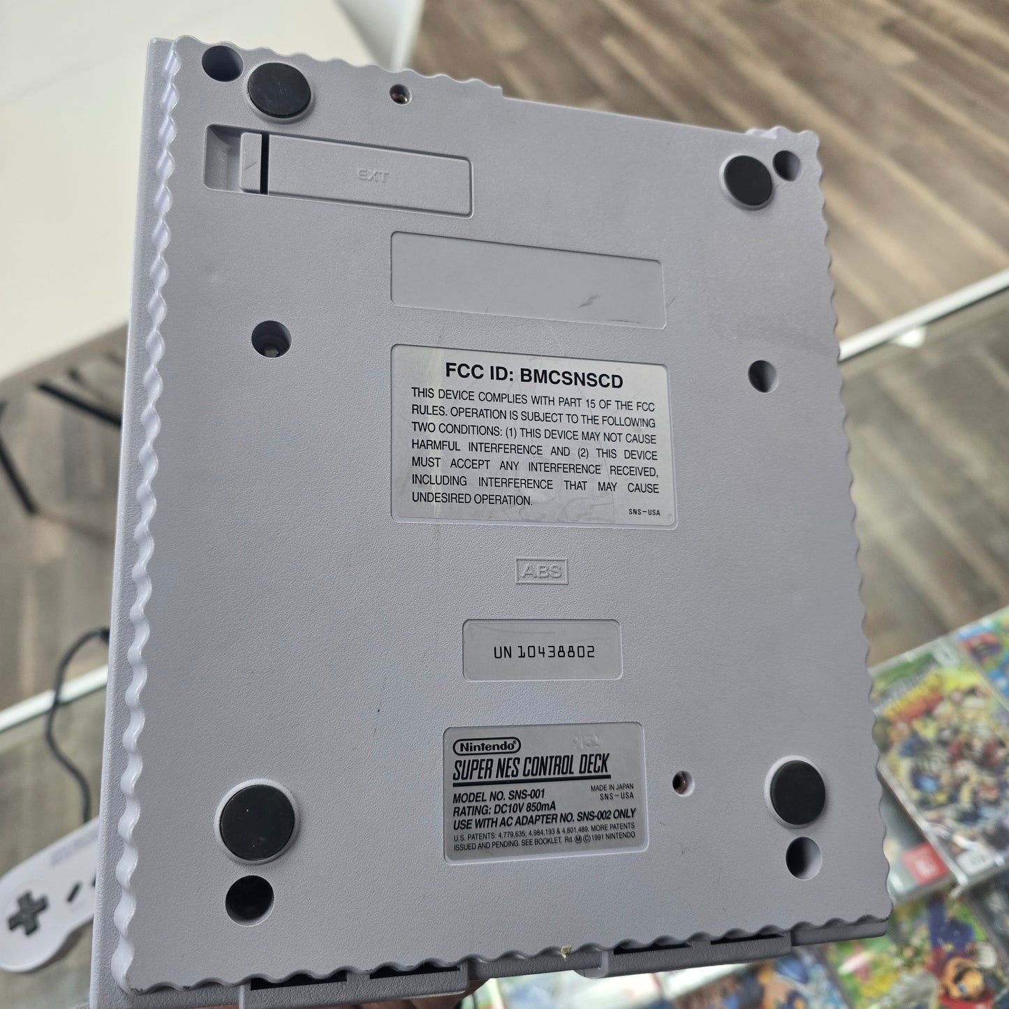 Super Nintendo System with Controller and Wires