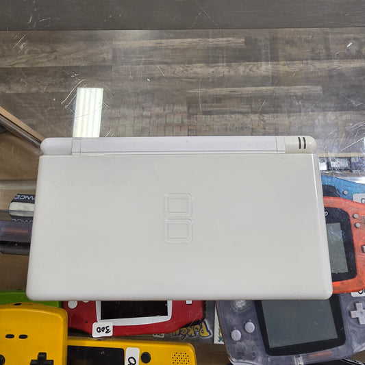 White Nintendo DS Lite (Rough Condition) with Charger (Yellowed Screen)