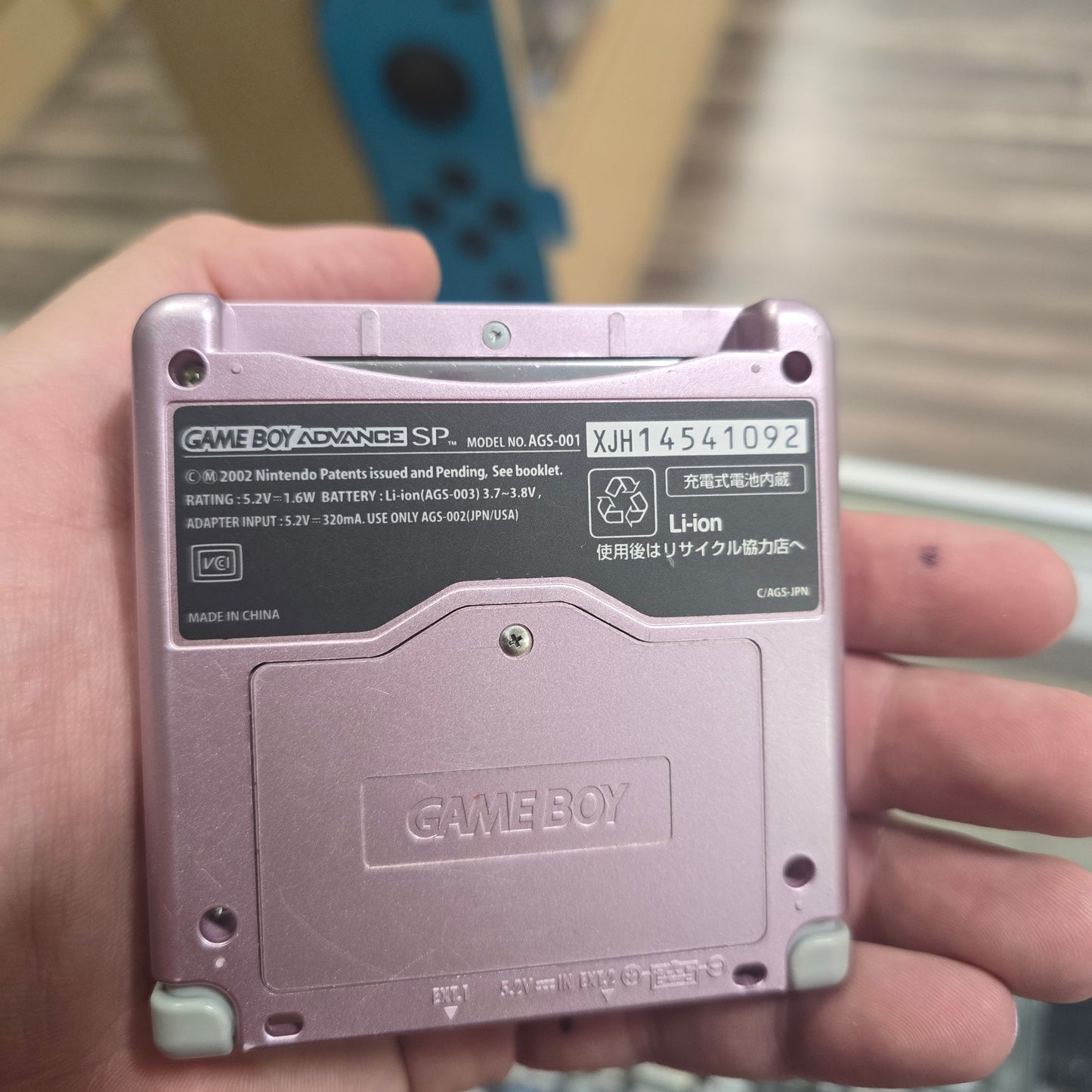 Pink Nintendo Gameboy Advance SP Handheld System with Charger 001 Model