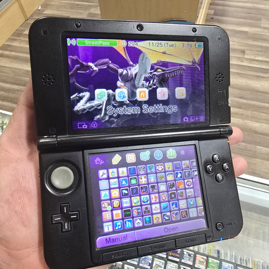 Nintendo 3DS  Blue + Black Handheld System with Digital Games and Charger (Check Condition)