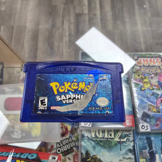 Pokémon Sapphire (Authentic) (Battery Works) Nintendo Gameboy Advance (Rough Label)