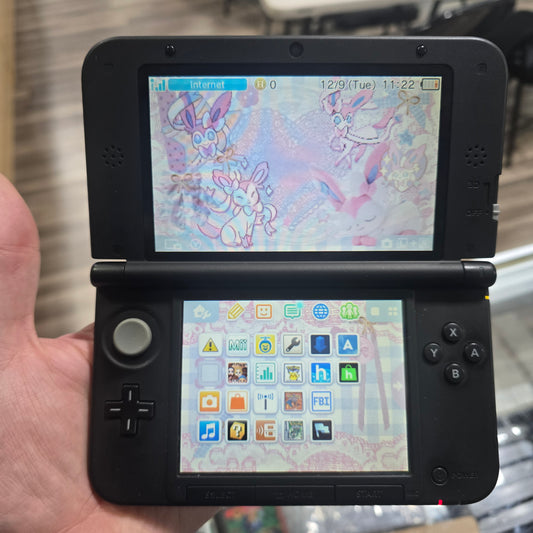 Grey Nintendo 3DS LL Handheld System (US Region) with Digital Games (Sylveon)