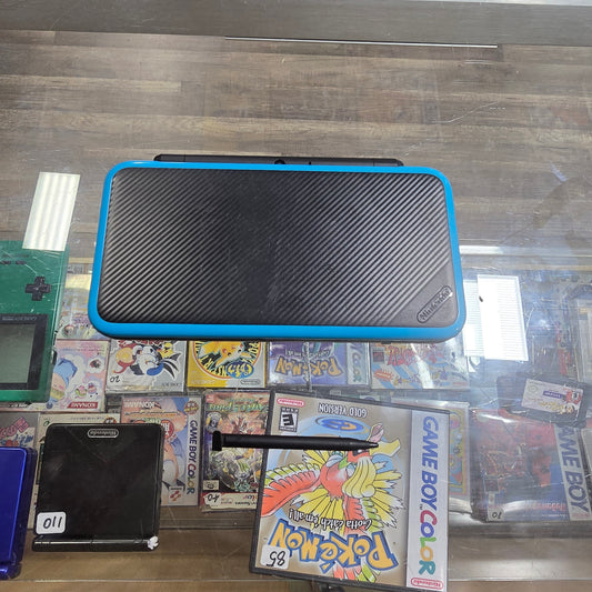 New Nintendo 2DS XL Black + Turquoise Nintendo 3DS Handheld System with Charger