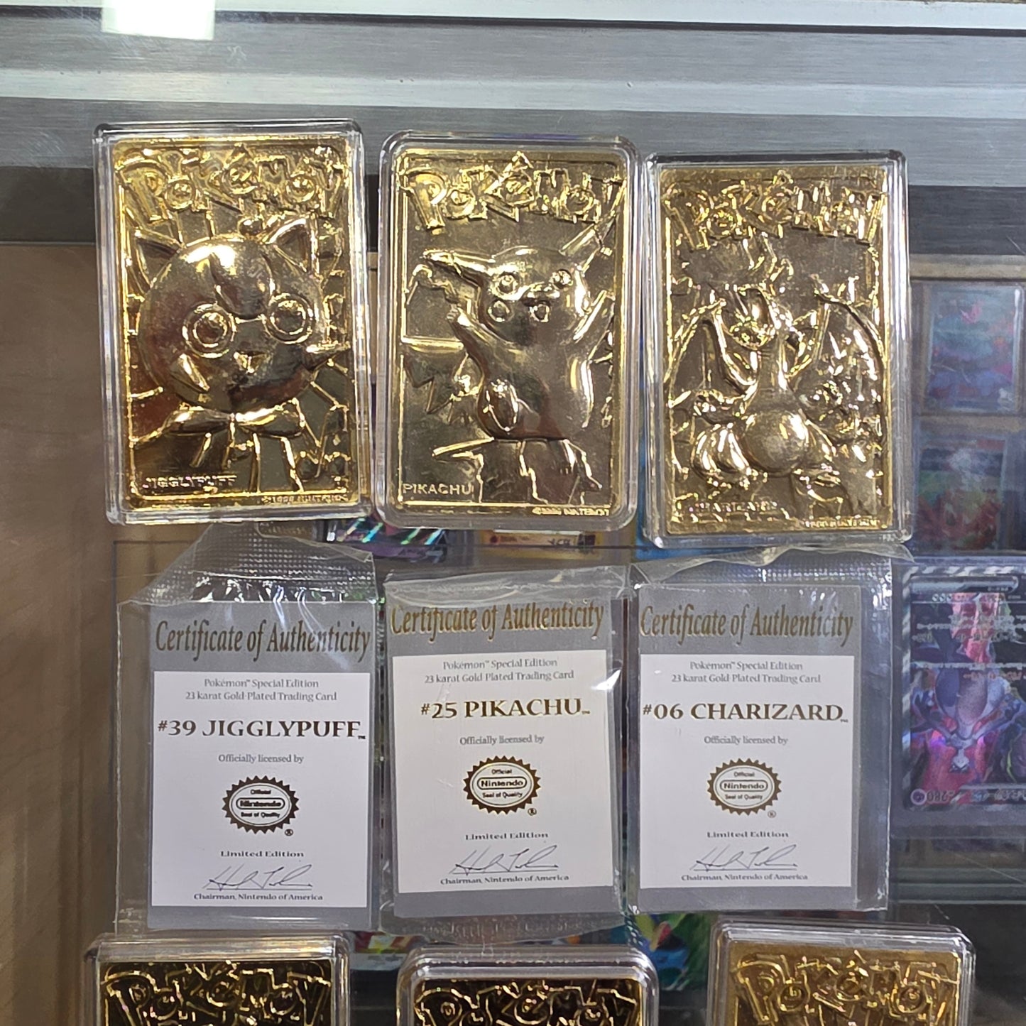 Burger King 23K Gold Plated Pokemon Cards With Certificates and Pokeballs (FULL SET)