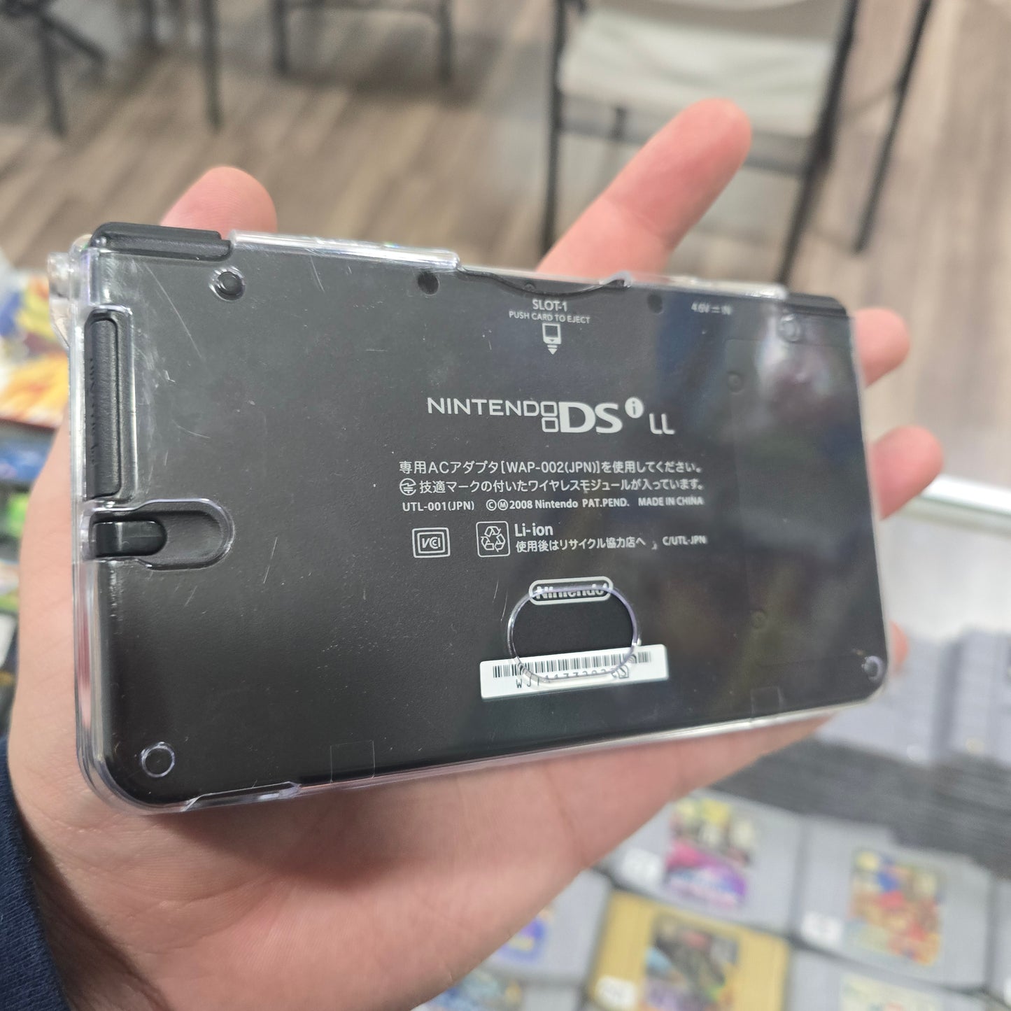 Modded Green Nintendo DSi XL Handheld System with Charger (Has Pokémon Games in English and Japanese)