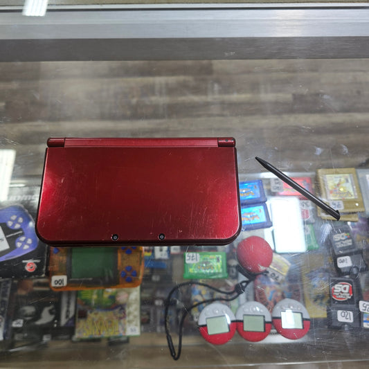 New Nintendo 3DS XL Red Handheld System with Digital Games and Charger