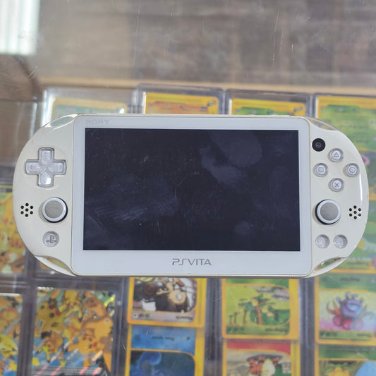 White Playstation Vita 2000 Handheld System with Charger (JP) (Region Free)