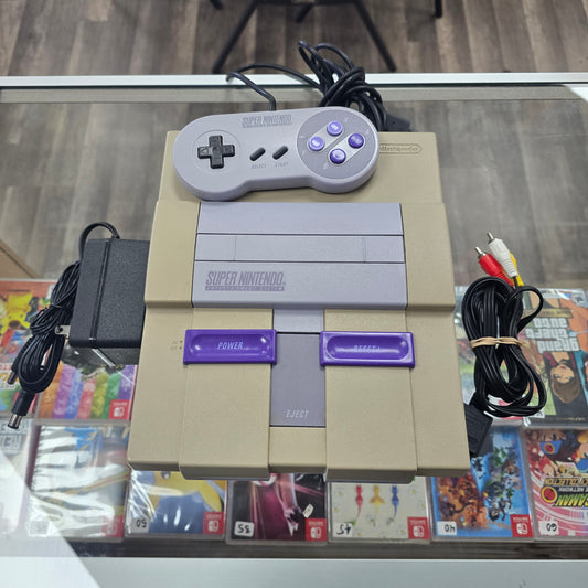 Super Nintendo System with Controller and Wires