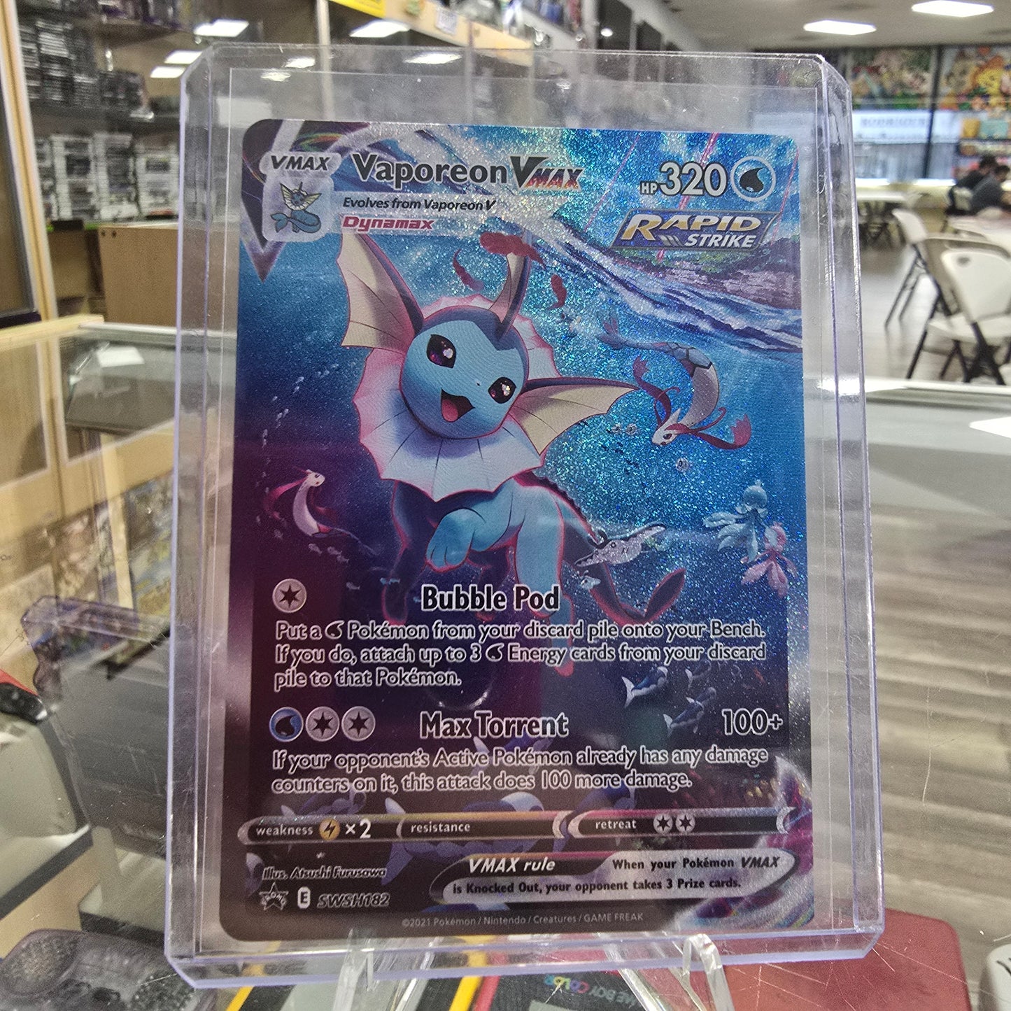 Vaporeon VMAX - SWSH182 - SWSH: Sword & Shield Promo Cards (NM)