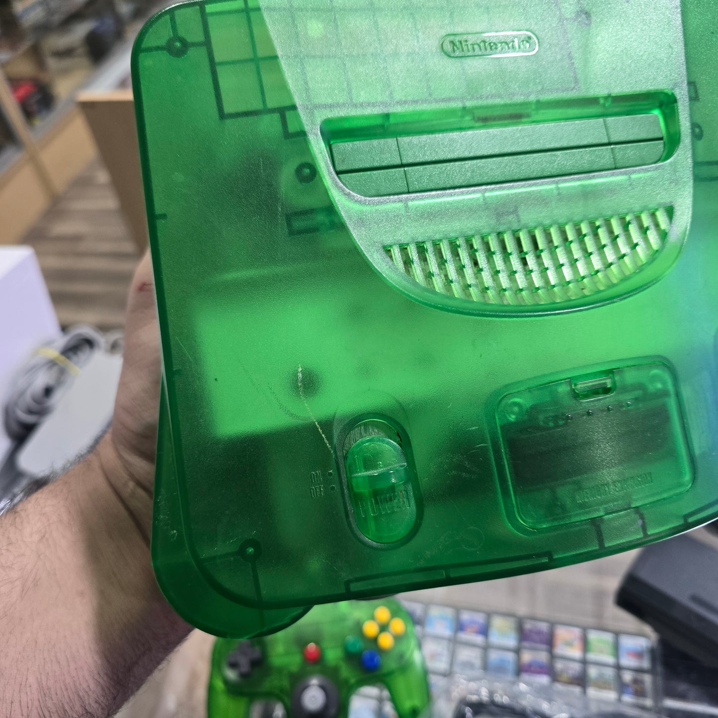 Funtastic Jungle Green Nintendo 64 System (Cables and Matching controller included)
