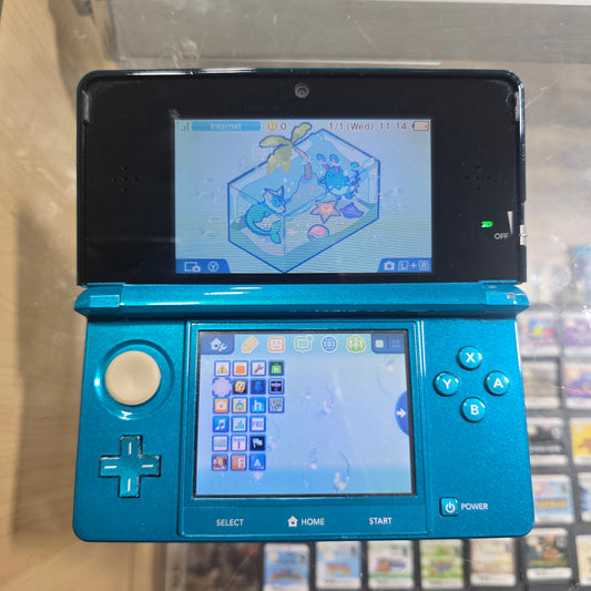 Blue Nintendo 3DS Handheld System with Digital Games