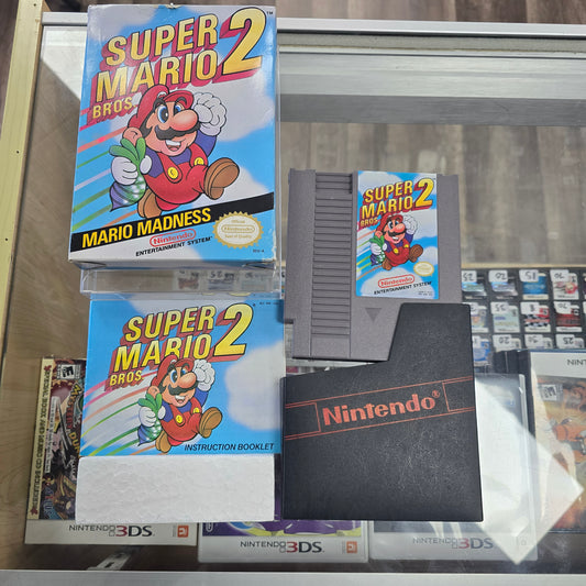 Super Mario Bros. 2 (CLEAN LABEL) CIB with Box Protector NES