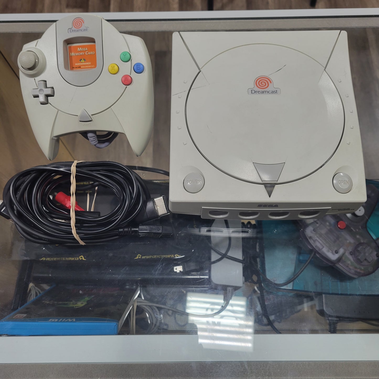 Sega Dreamcast System Memory card Controller power and video cable included