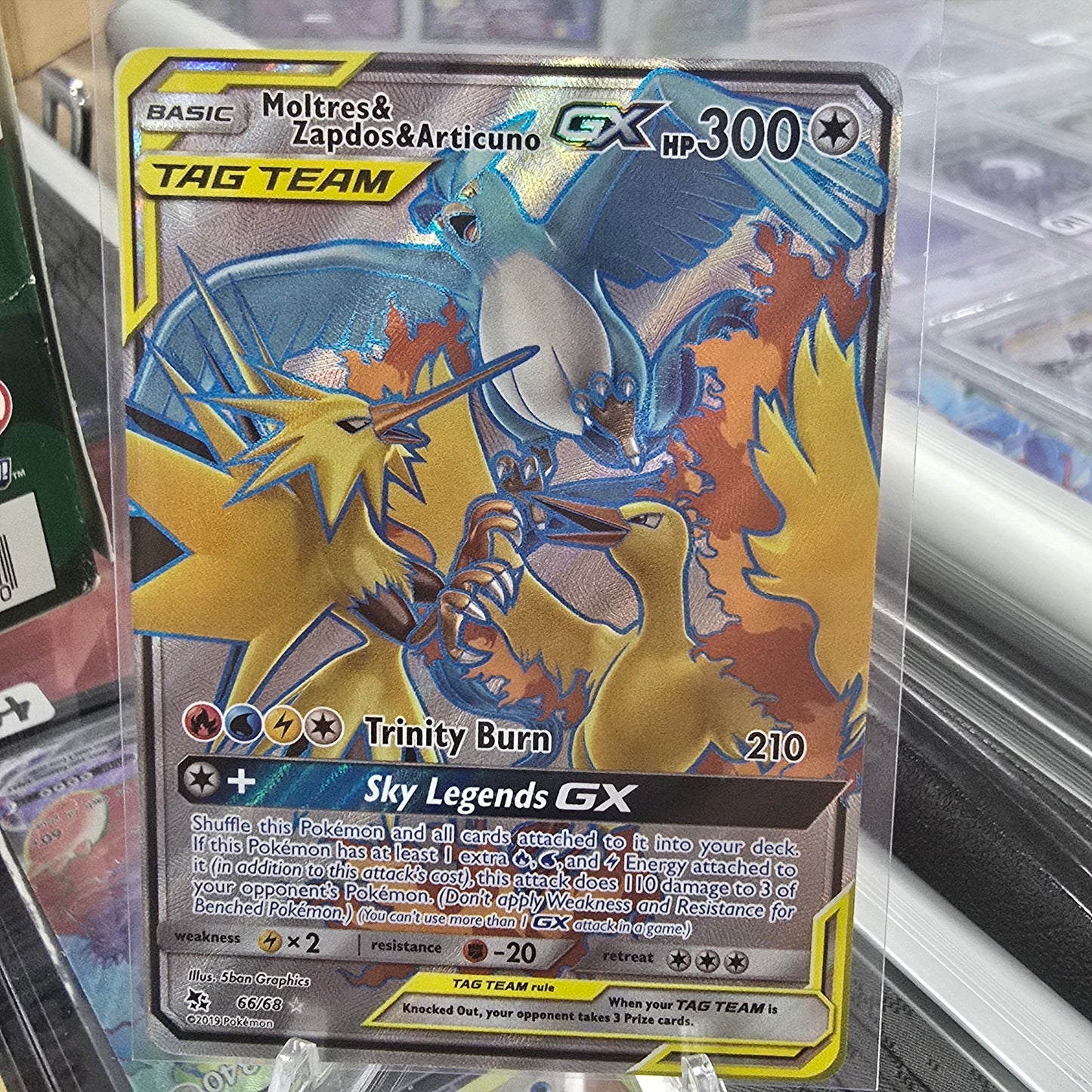 Moltres & Zapdos & Articuno GX (Full Art) - Hidden Fates (NM)