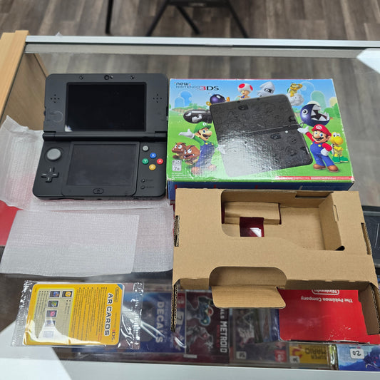 New Nintendo 3DS Super Mario Black Edition Nintendo 3DS Handheld System (Clean System)