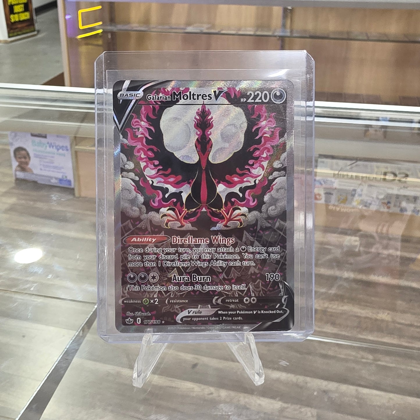 (NM) Galarian Moltres V (Alternate Full Art) - SWSH06: Chilling Reign