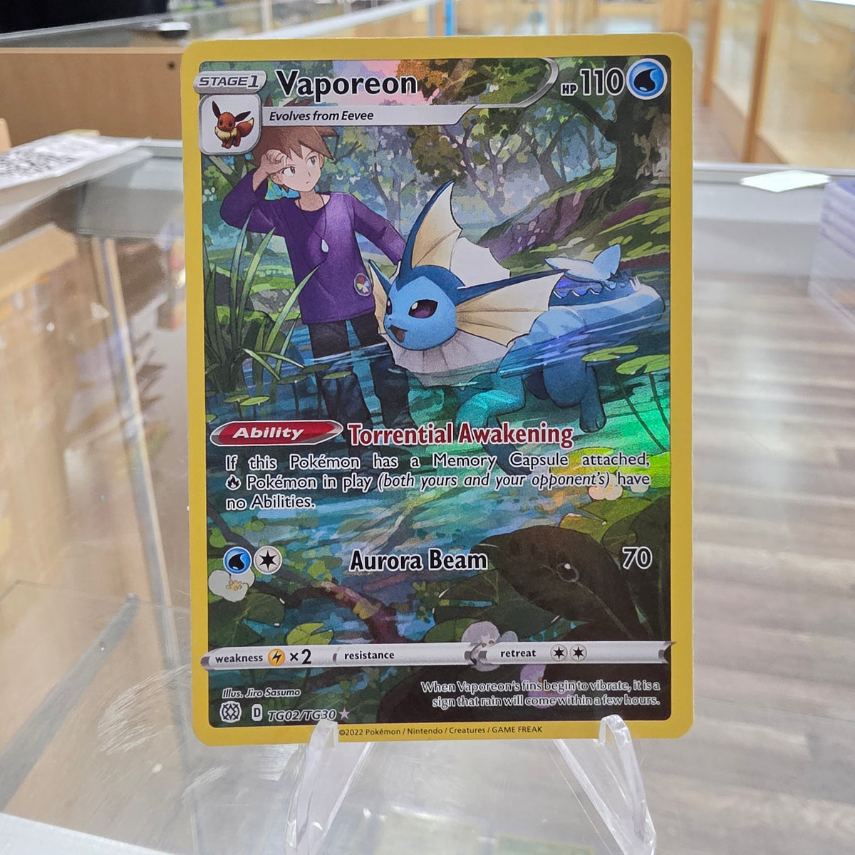 (NM) Vaporeon - SWSH09: Brilliant Stars Trainer Gallery