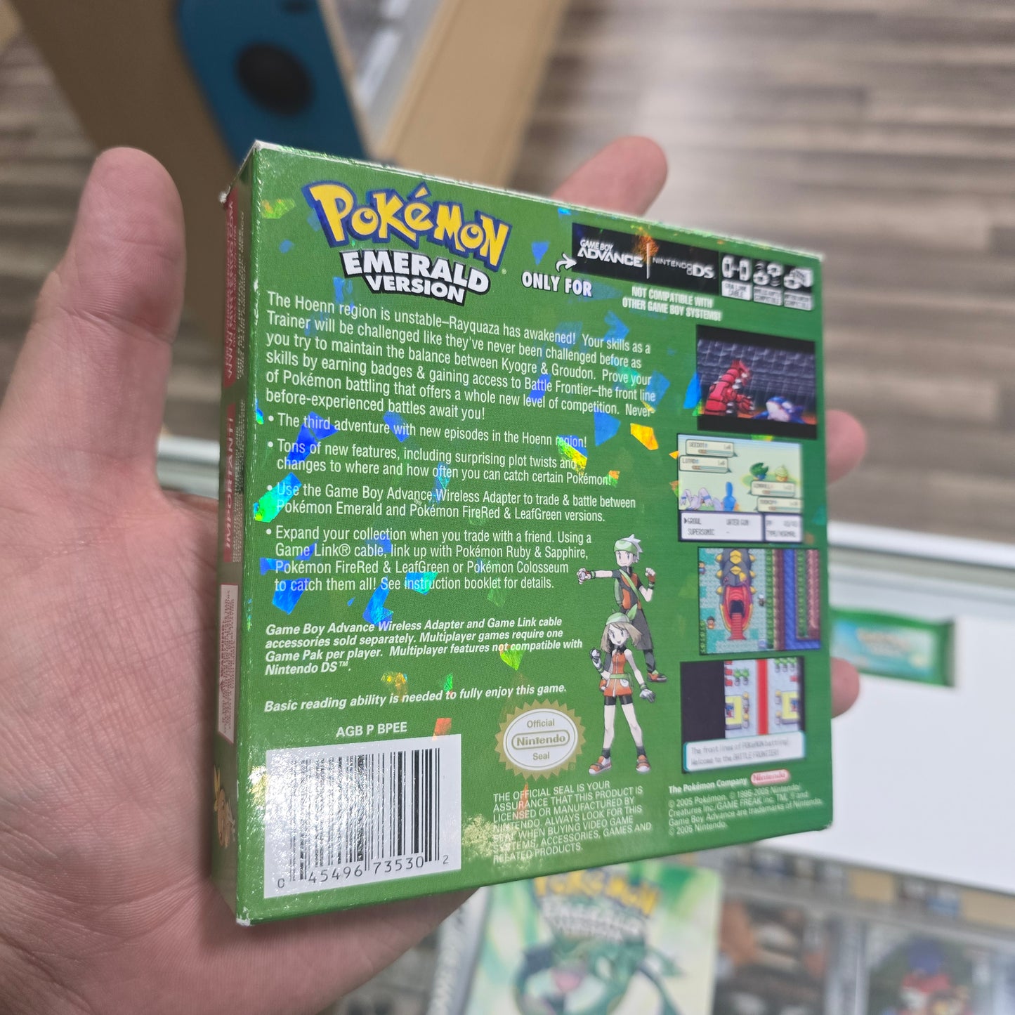 Pokémon Emerald (Authentic) (Dry Battery) (Very Clean Box) Nintendo Gameboy Advance