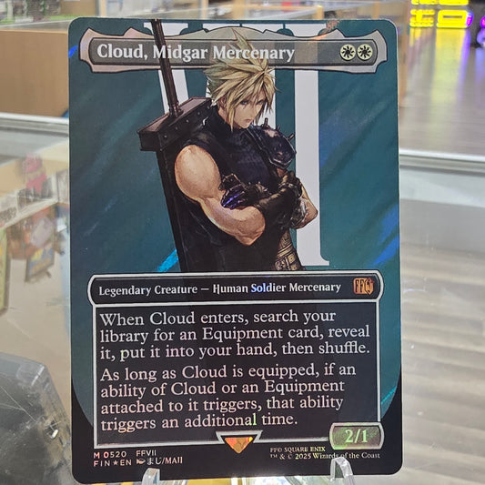 Cloud, Midgar Mercenary (Borderless) (Surge Foil) - FINAL FANTASY (FIN) Near Mint